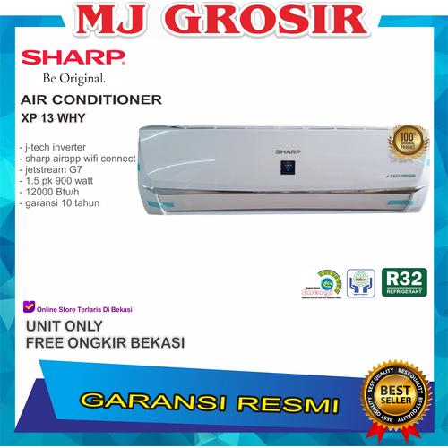 Jual Ac Sharp Ah Xp 13 Why 1 5 Pk R32 Inverter Plasma Wifi Unitt Only Kota Bekasi Mj Grosir Elektronik 