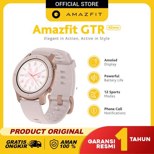 Foto Produk Amazfit GTR 42mm Smartwatch International Version Garansi Resmi - Blossom Pink dari Amazfit Official