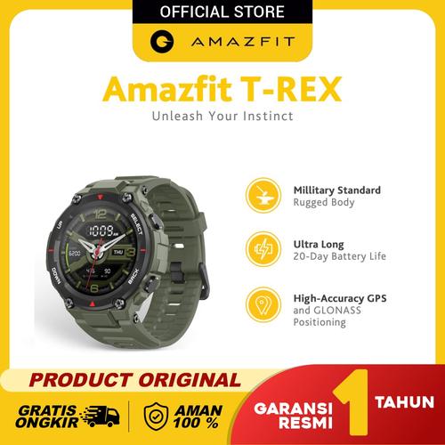 Foto Produk Amazfit T-Rex Smartwatch With 12 Military Certification Garansi Resmi - Army Green dari Amazfit Official