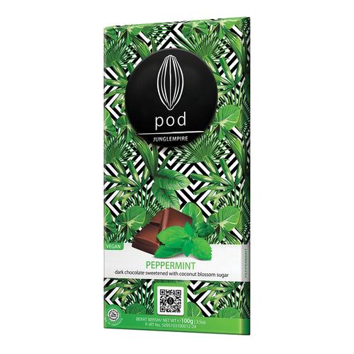 Foto Produk Dark Chocolate Series - Cokelat Hitam Vegan Bali 45 100- Pod Chocolate - Peppermint, 100 gr dari Made Good Market