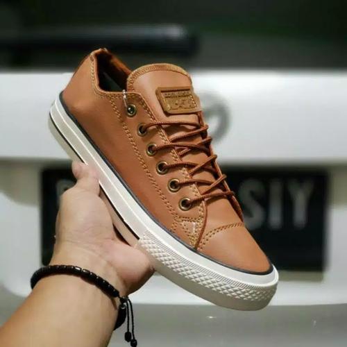 low top brown converse