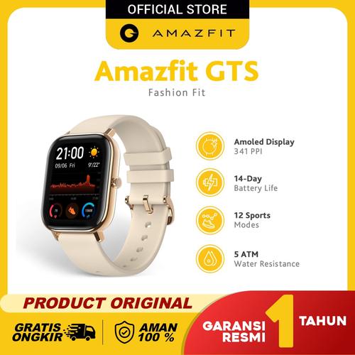 Foto Produk Amazfit GTS Smartwatch Fashion Fit International Version Garansi Resmi - Desert Gold dari Amazfit Official