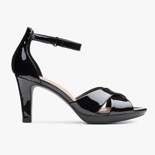 Jual SEPATU HIGH HEELS WANITA CLARKS Adriel Cove Black Patent
