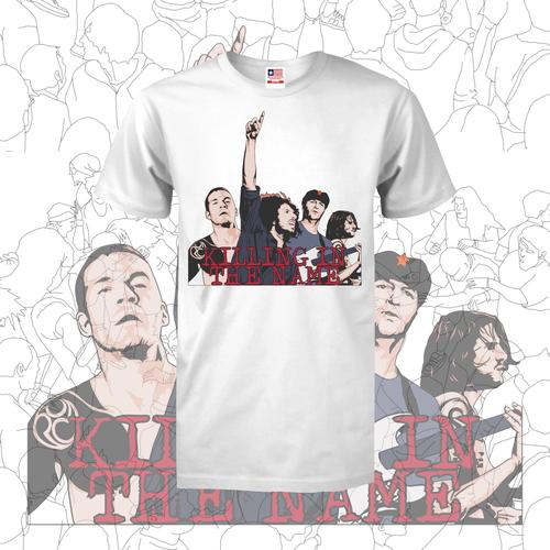 Jual Baju Kaos Band Handmade Artwork Ratm Killing In The Name Putih S Kota Tangerang Provokata Tokopedia