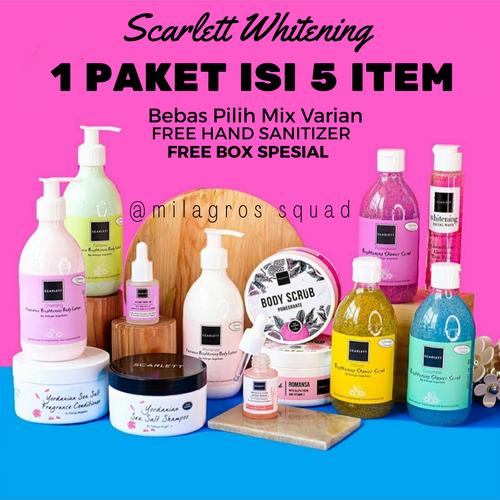 Foto Produk Scarlett Whitening Paket Hemat 5 Item - Bebas Varian - TULIS DICATATAN dari milagros squad