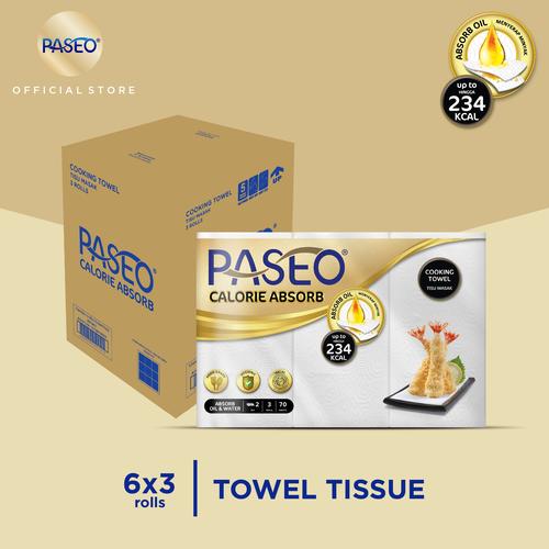 Foto Produk Karton - Paseo Calorie Absorbs Cooking Towel Roll Emboss 70 Sheets dari Paseo Tissue Official