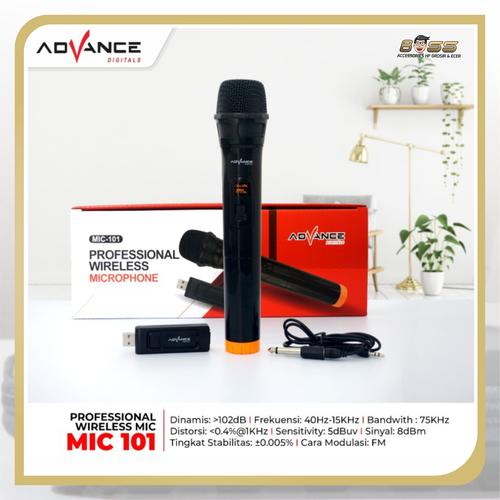 Foto Produk MIC WIRELESS SINGLE ADVANCE 101 MICROPHONE ADVANCE 101 dari Boss Muda88