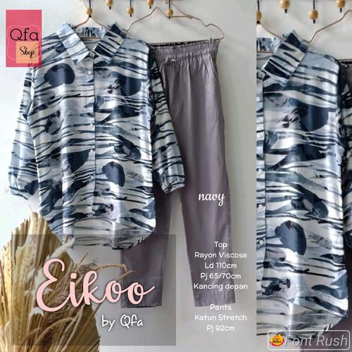 Foto Produk New Eikoo Set Setelan Celana Wanita Baju Kerja Modis XXL LD 110cm dari Ilyassa Shop