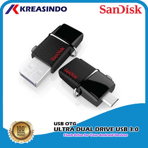 Gambar Sandisk Otg Ultra Dual Drive USB 3.0 32gb 64gb 128gb 256gb 512gb Resmi - 32gb dari Kreasindo Online Jakarta Pusat Tokopedia