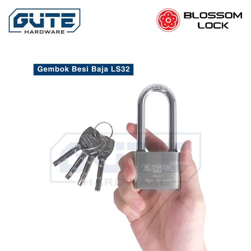 Foto Produk Gembok Besi Baja LS32 Blossom - 30mm 40mm 50mm 60mm Pendek / Panjang - 40mm Pendek dari Gute Hardware
