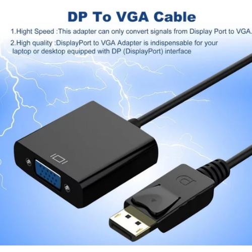 Jual Kabel konverter DP to VGA for CPU 