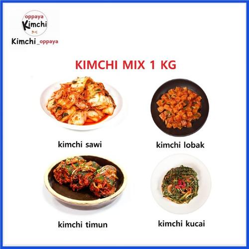 Foto Produk kimchi authentic korea Mix 1 KG dibuat oleh chef korea. dari kimchi oppaya