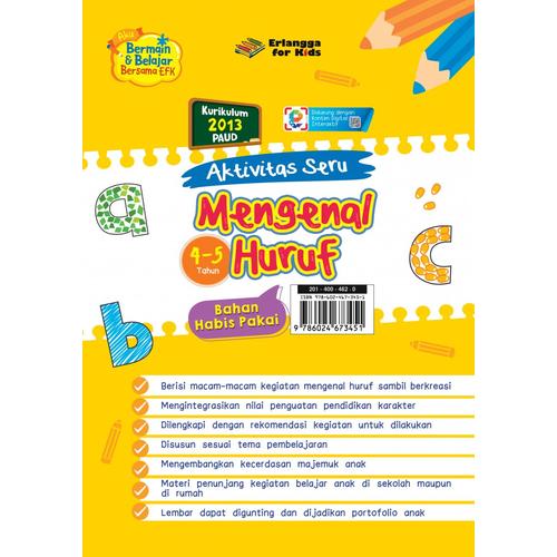 Foto Produk AKTIVITAS SERU MENGENAL HURUF USIA 4-5TH dari Penerbit Erlangga
