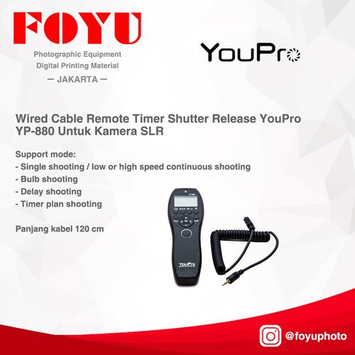 Jual Wired Cable Remote Timer Shutter Release YouPro YP880 For Kamera
