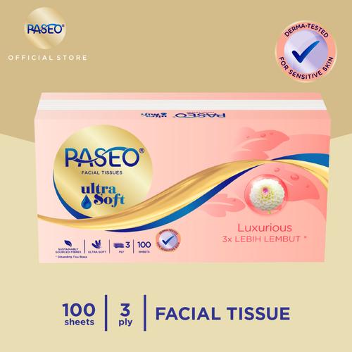 Foto Produk Paseo Ultra Soft Tissue Wajah Soft Pack 100 Sheets dari Paseo Tissue Official