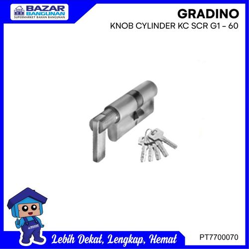 Foto Produk CYLINDER SILINDER KNOB ANAK KUNCI PINTU GRADINO KC SCR G1 60 STAINLESS dari Bazar Bangunan