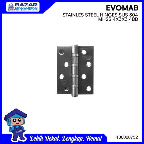 Foto Produk ENGSEL PINTU HINGE STAINLESS STEEL EVOMAB MHSS 4X3X3 4BB NRP SS dari Bazar Bangunan