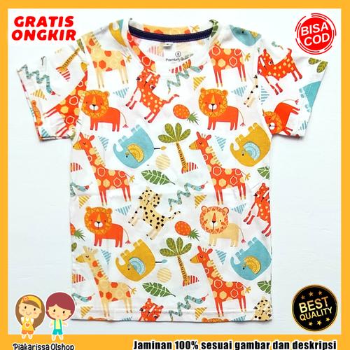 Foto Produk Baju Anak Fullprint Kaos Anak Laki-Laki Motif Jerapah Macan 0-7 Tahun - Size 8 (3-4thn dari baju anak fullprint