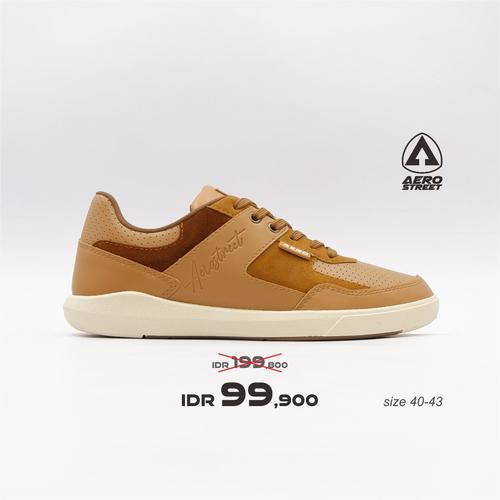 Foto Produk Aerostreet 40-43 Oscar Coklat Muda - Sepatu Sneakers Casual Pria - 40 dari Aerostreet