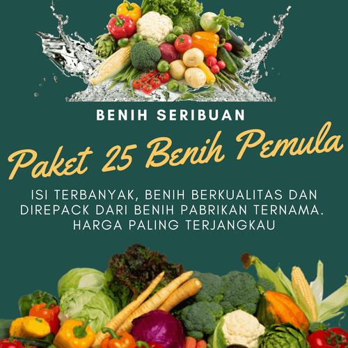 Gambar Paket 25 Macam Benih Sayuran Pemula 30 Hari Panen Bibit Sayuran Murah - PAKET 25 PEMULA dari Benih Bibit Seribuan Kab. Boyolali Tokopedia