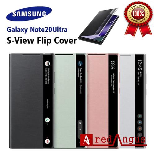 Foto Produk Flip Clear View Cover Case Samsung Note 20 Ultra 20Ultra Original 100% - Hitam dari redangus