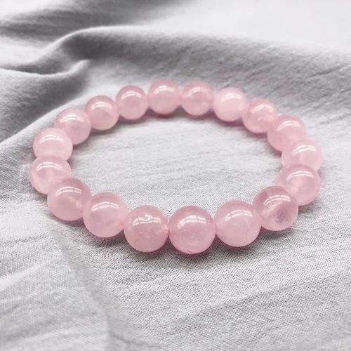 Foto Produk G8621 Fashion Gelang Batu Natural Rose Quartz - Bracelet Stone - 6 mm dari Bungas Gemstone