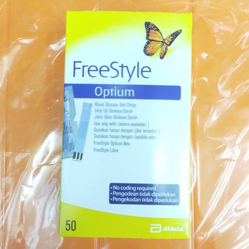 Foto Produk STRIP GULA OPTIUM / ABBOTT FREESTYLE OPTIUM GLUCOSE STRIP ISI 50STRIP dari AJ medical