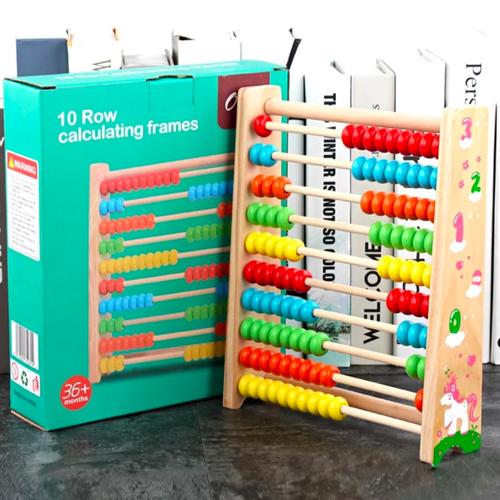 Foto Produk Mainan Edukasi Anak Alat Berhitung Abacus/Sempoa Beads Warna Warni dari lovely kayy