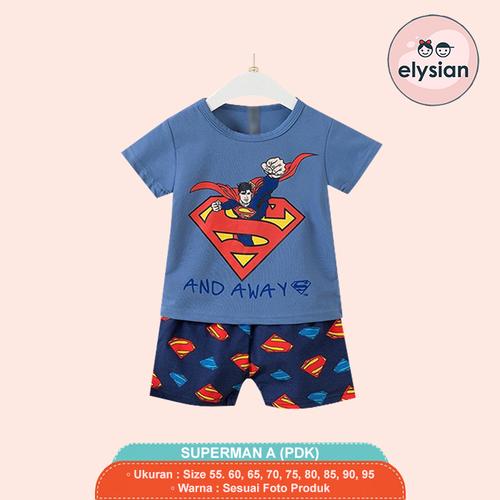 Foto Produk SETELAN BAJU TIDUR ANAK LAKI-LAKI IMPORT PENDEK SUPERMAN A ELYSIAN - SUPERMAN A PDK, Size 55 dari ElysianOfficialShop