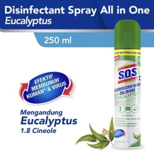 Foto Produk SOS Disinfectant Spray Disinfektan S.O.S 250 ml dari Kikhyo