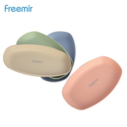 Foto Produk Freemir Piring Jerami Gandum Set Piring bentuk Oval kotak Mix warna dari freemir Official Store