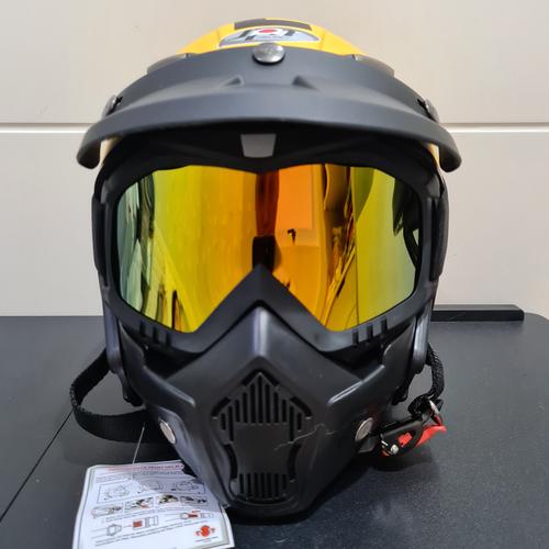 Foto Produk Helm JPN kawai momo kuning doff pet googles mask dari Ideal Flora