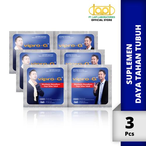 Gambar Paket 3 pcs VIPRO-G - 1 Strip @ 2 Tablet dari Lapi Official Shop Jakarta Utara Tokopedia
