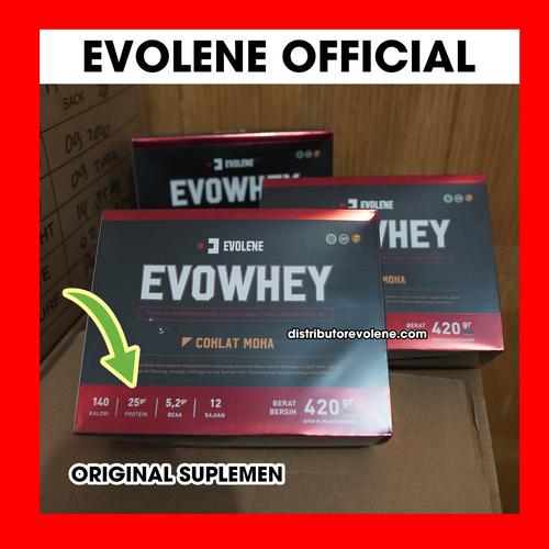 Foto Produk Evowhey COKLAT MOKA Evolene Whey Protein 12 Sachet 12sachet Evo BPOM - Coklat MOKA dari Promo Gojek Suplemen