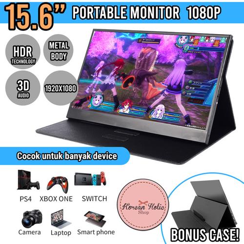 Foto Produk Portable Monitor 15.6 Inch TYPE-C HDMI FHD 1080p HDR BONUS CASE dari Koreanholicshop