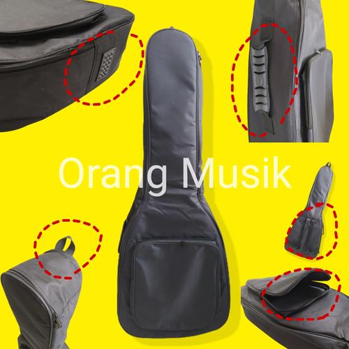 Foto Produk Semi Gigbag Gitar Akustik Jumbo Busa Tebal All Size - Softbag Softcase dari Orang Musik