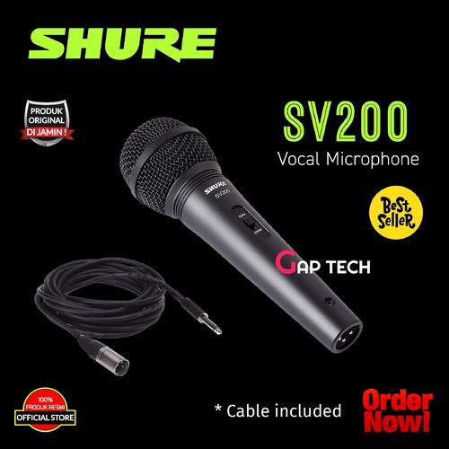 Foto Produk SHURE SV200 / SV 200 Dynamic Vocal Microphone Original dari GAP TECH OFFICIAL