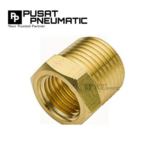 Foto Produk VLock ring kuningan/Bushing 1/2(Male) x 1/4(Female) dari Pusat Pneumatic