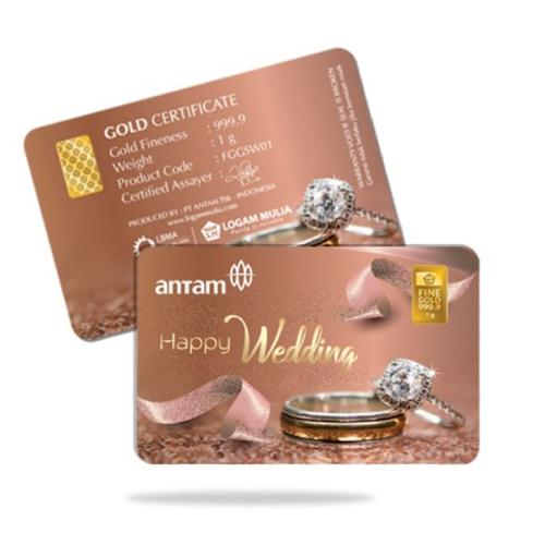 Gambar Antam Happy Wedding Cincin 1gr, Lm Antam Gift Series dari NagaMas Jakarta Utara Tokopedia