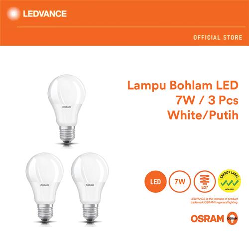 Foto Produk Osram Lampu Bohlam LED 7 Watt 3 Pcs - Putih dari Ledvance Official Store