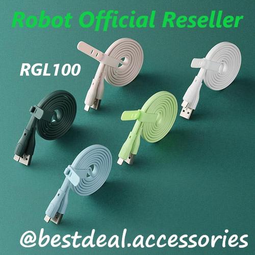 Gambar Robot RGL100 Lightning Apple iPhone Data Kabel Data Colorful (Per Pcs) - Putih dari bestdeal official Jakarta Pusat Tokopedia