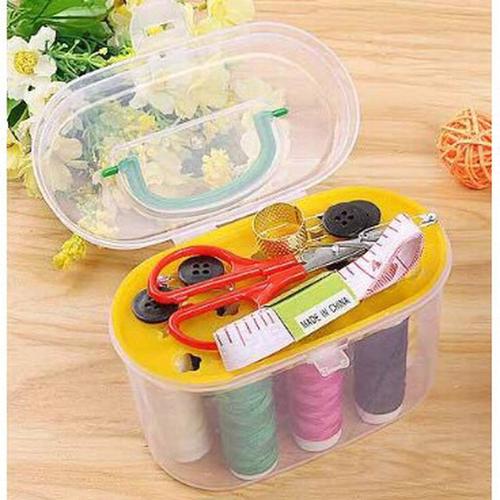 Foto Produk Alat Jahit Kotak Box Set Peralatan Benang Jarum Peniti Gunting Meteran - SET JAHIT dari accesoris murah