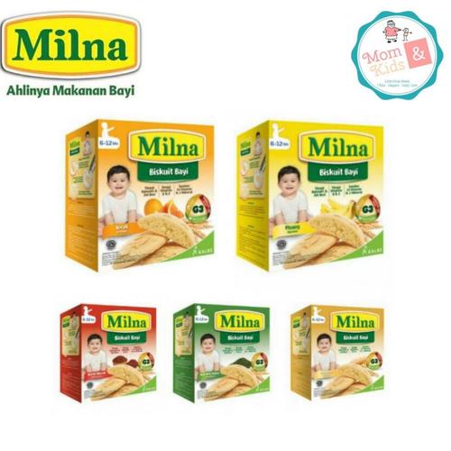 Foto Produk Milna Biskuit Bayi 6+ 130gr / Milna Biskuit Bayi 130 gr ( 6-12 bulan) - Beras Merah dari Toko Susu Mom n Kids
