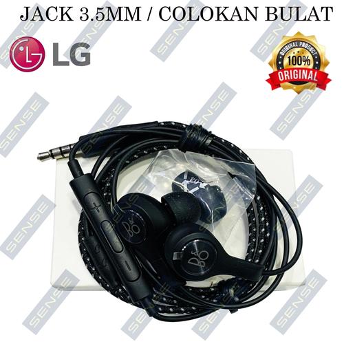 Foto Produk HANDSFREE EARPHONE HEANDSET LG V20 ORIGINAL 100% LG TUNED BY B&O PLAY - Ori New Black dari Sense mall