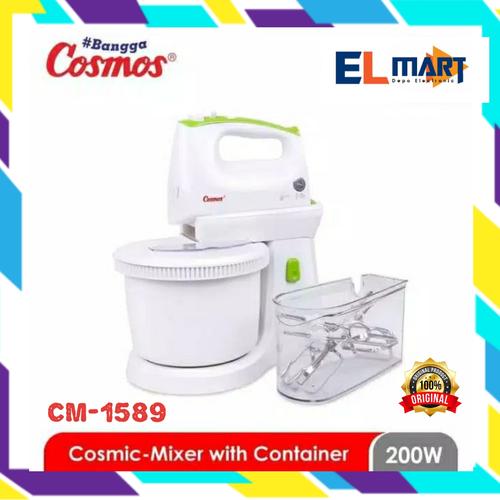 Foto Produk COSMOS hand & stand mixer with container CM 1589 / CM1589 dari elmart