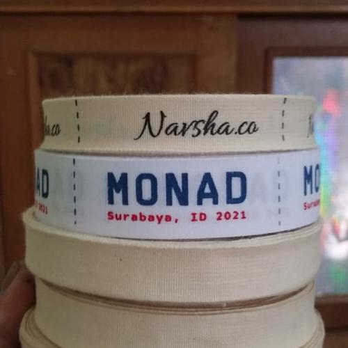 Foto Produk Label Merk Baju, Hijab dan Masker Katun 1,3cm (2-4 HARI JADI) dari Panganannn