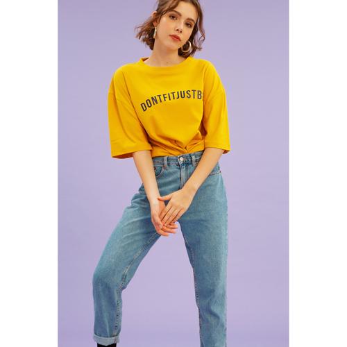 Jual Oversized T-shirt Mustard- Mind 