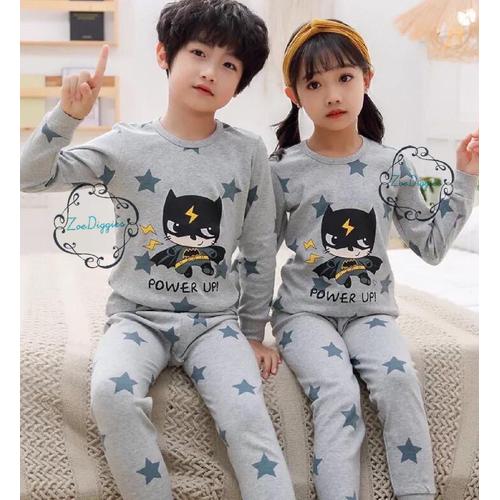 Foto Produk Piyama Baju Anak Import Adem Katun Halus Karakter seri 29 Size Big - Batmanpowerup, Size 100 dari zoediggies