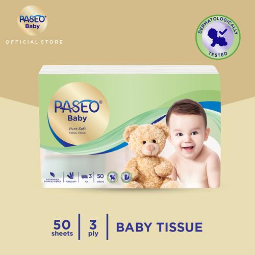 Foto Produk Paseo Baby Tissue Bayi Travel Pack 50 Sheets dari Paseo Tissue Official