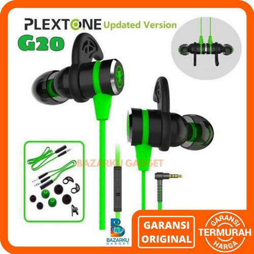 Foto Produk Earphone PLEXTONE G20 In-Ear Gaming Headset Stereo Bass Headphone - Merah dari Bazarku